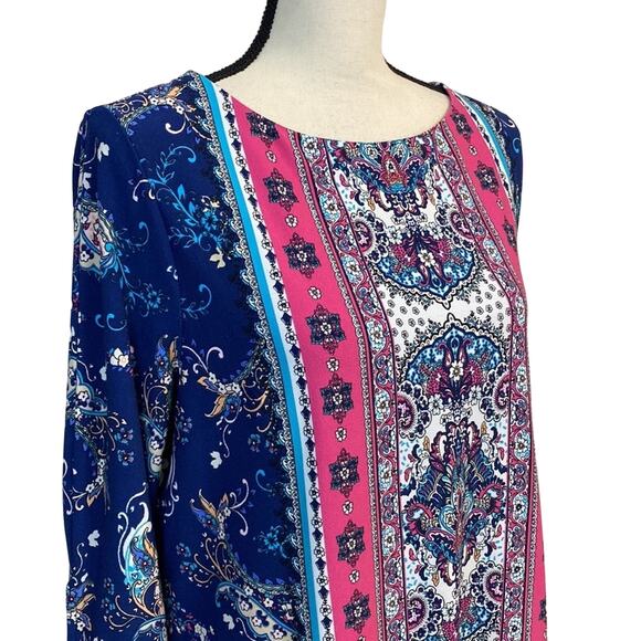 Chico’s Designed Shift Dress With Tie Sleeves Size 12P - Picture 3 of 9